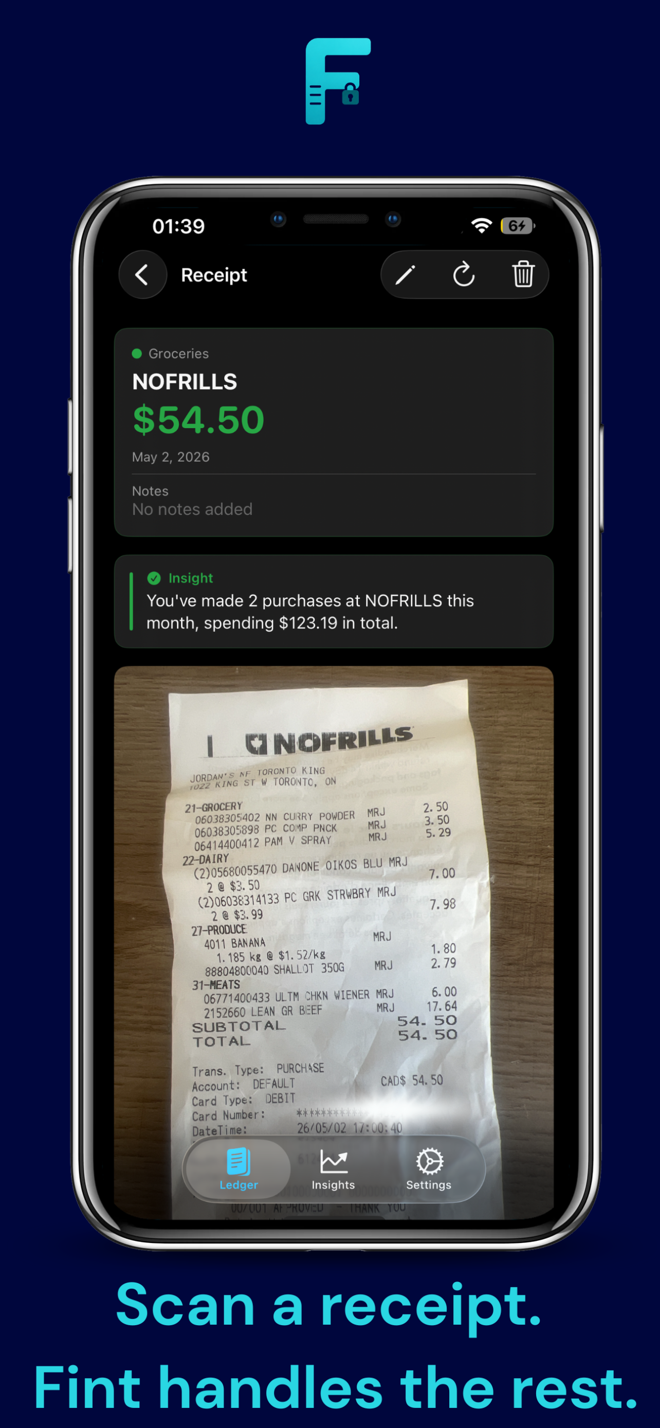 Fint Receipt Scanner