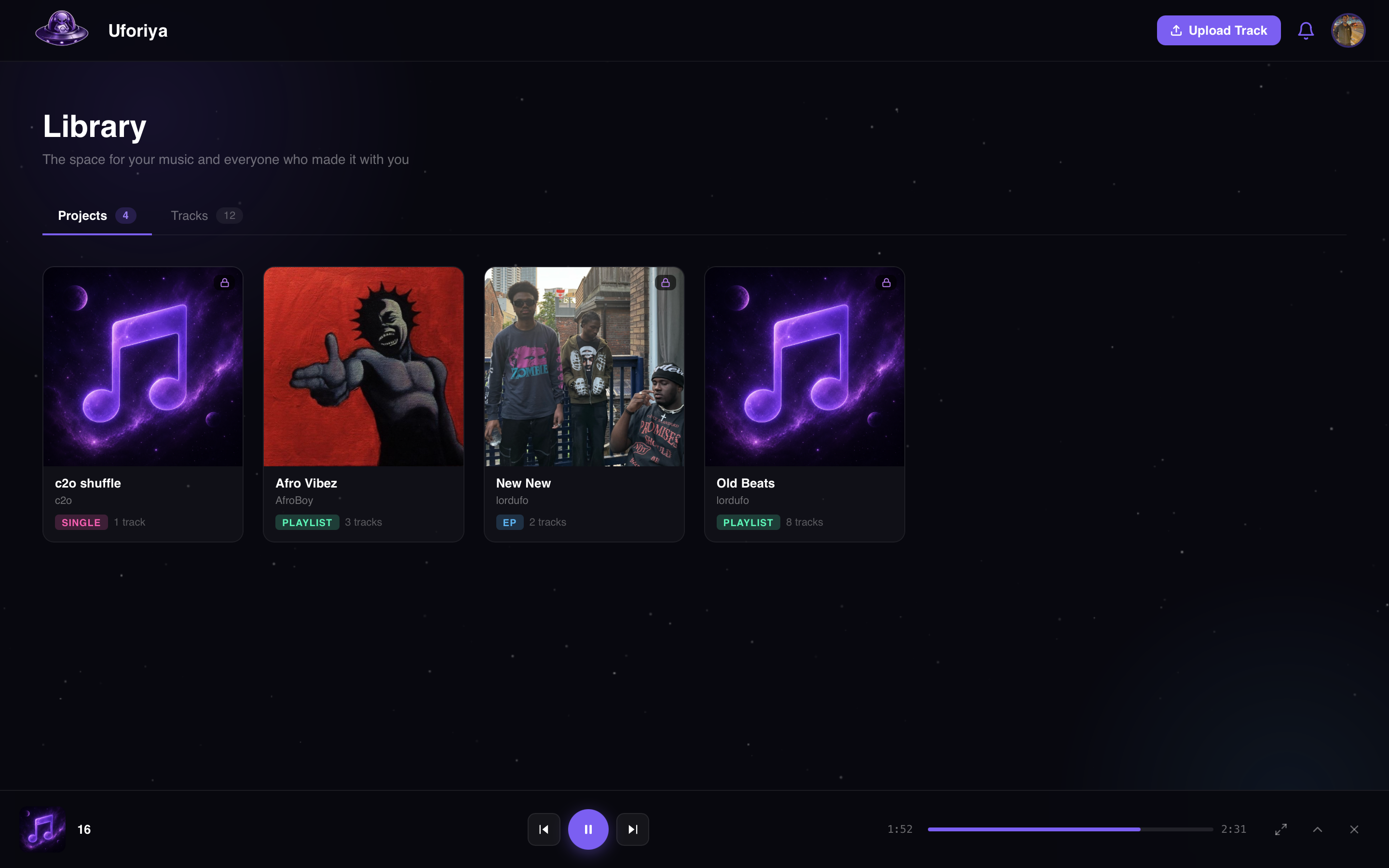 Uforiya dashboard